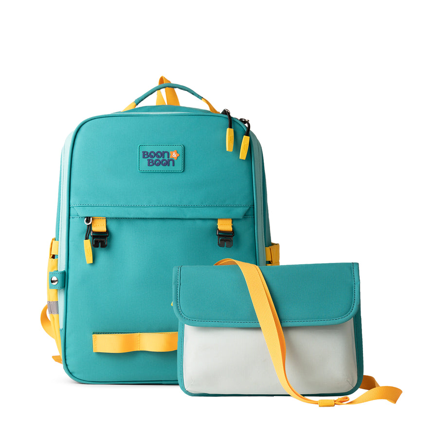 Boon & Boon Discovery school bag in Jade Teal for kids aged 7 - 11