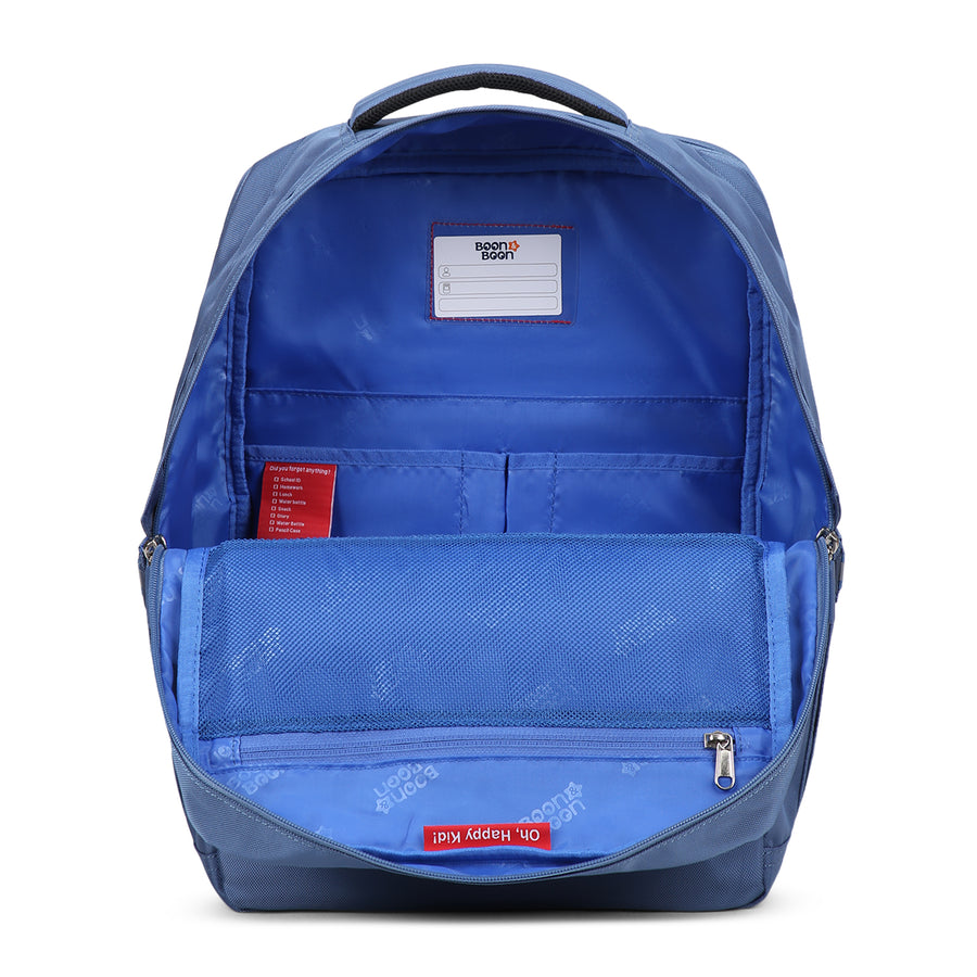 Boon & Boon Origin school bag in Luna Blue for kids aged 7-11